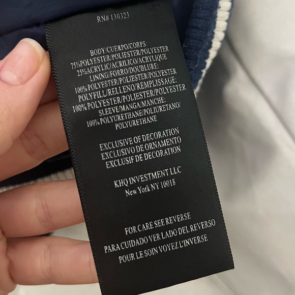 Rocawear ROC Rebel League Embroidered Contrast Varsity Jacket Navy White Size XL - Picture 15 of 16